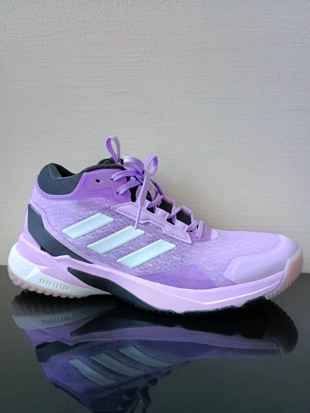 Adidas Women's Crazyflight 6 Mid Top Indoor Mesh Shoe in Beautiful Powder Plum